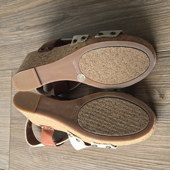 NWOT Lucky Brand Marla Cork Wedge Sandals - Picture 7 of 9